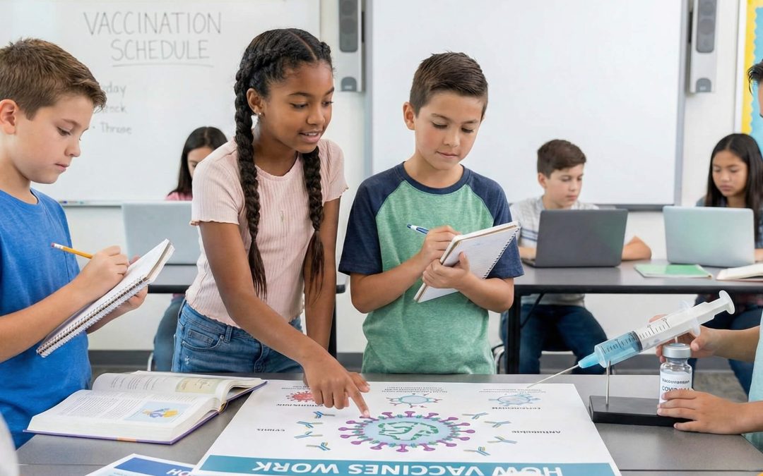 לקראת קבלת החיסונים בבית הספר